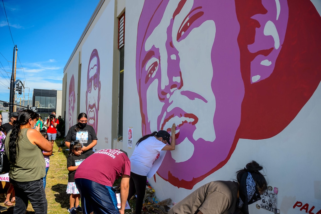 (Trent Nelson  |  The Salt Lake Tribune) Lucy Carbajal grieves for her son Bernardo Palacios-Carbajal during a rally against police brutality in Salt Lake City on Saturday, June 27, 2020.