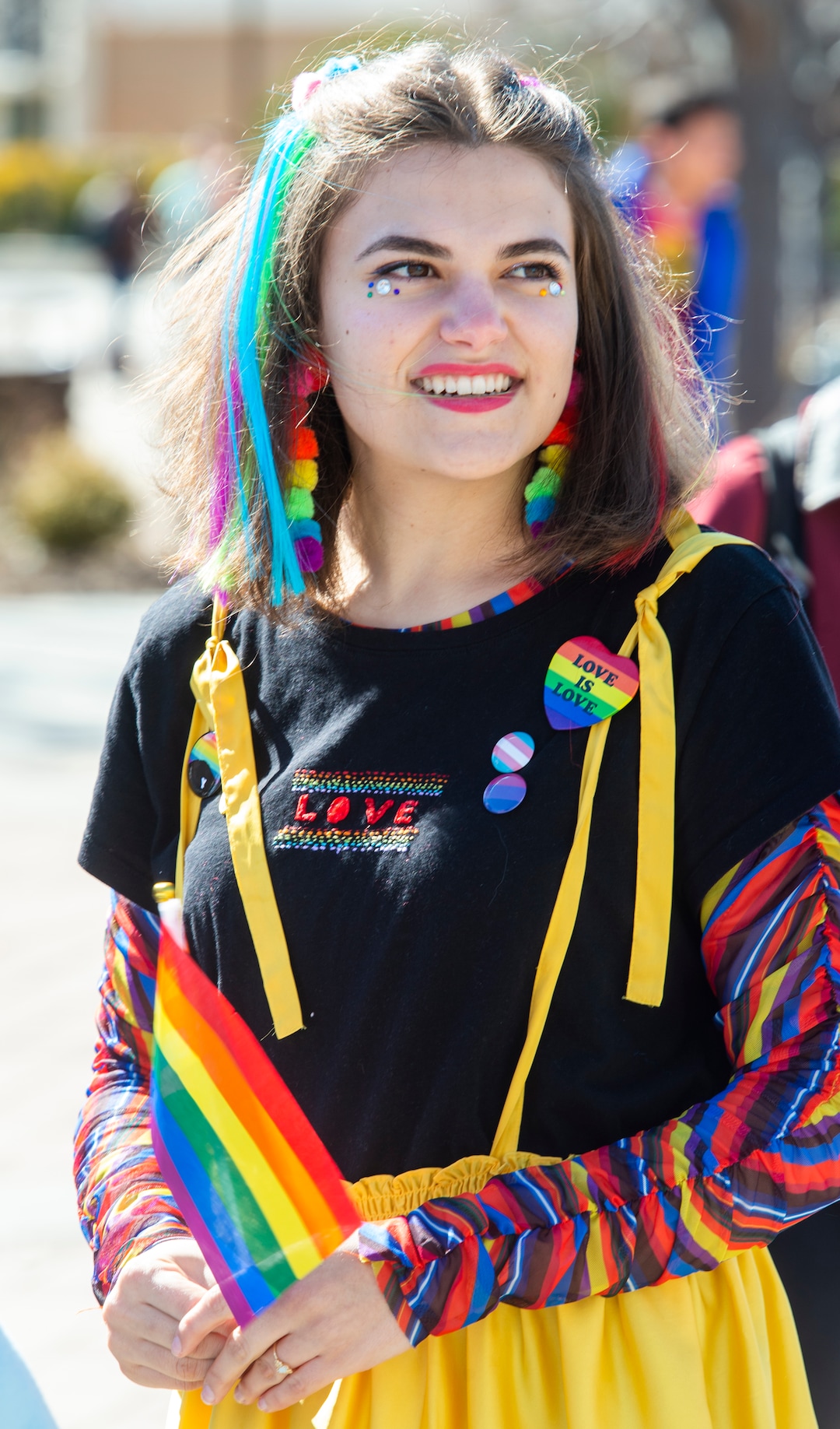 (Rick Egan  |  The Salt Lake Tribune)   Madeline Taylor meets with friends, during a Rainbow Day gathering on the BYU Campus, Wednesday, Feb. 26, 2020.
