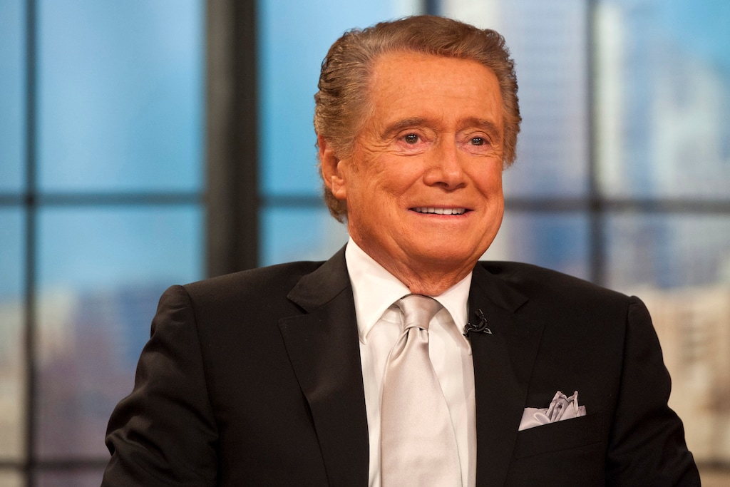 FILE - In this Nov. 18, 2011 file photo, Regis Philbin appears on his farewell episode of "Live! with Regis and Kelly", in New York. Philbin, the genial host who shared his life with television viewers over morning coffee for decades and helped himself and some fans strike it rich with the game show “Who Wants to Be a Millionaire,” has died on Friday, July 24, 2020.   (AP Photo/Charles Sykes, File)