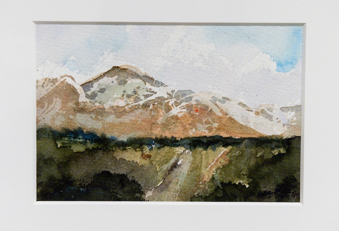 Leah Hogsten  |  The Salt Lake Tribune   "Bald Mountain, Sun Valley (Family Times), undated." Henry Eyring's extensive watercolor collection, on display now through January 21, 2019 at the Church History Museum. The collection, titled: “A Visual Journal: The Artwork of Henry B. Eyring,” reveals Eyring's memories with family, friends and trips. Eyring is second counselor in the First Presidency of The Church of Jesus Christ of Latter-day Saints.  