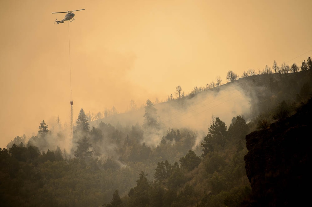 (Trent Nelson | The Salt Lake Tribune) The Coal Hollow Fire burns along Highway 6 in Utah County, Friday Aug. 10, 2018.