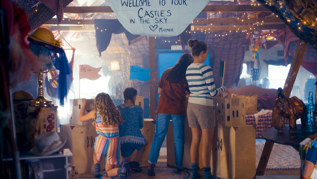 (Photo courtesy Pinnacle Peak Pictures) The young March sisters decorate their "castles in the sky," in a scene from director Clare Niederpruem's modern-day adaptation of Louisa May Alcott's "Little Women."
