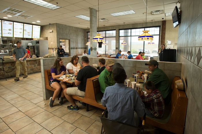 (Rick Egan  |  The Salt Lake Tribune)  Customers of the Silver Summit Cafe in Park City enter through a convenience store,  order at the counter and get their drinks. With 80 seats, including a patio, finding a seat isn’t a problem.