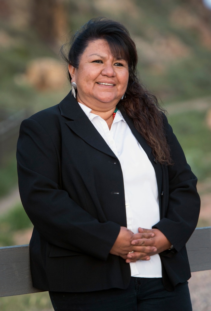 (Rick Egan  |  Tribune File Photo)  Corrina Bow, chairwoman of the Paiute Indian Tribe of Utah, at the Parowan Gap,  Wednesday, May 6, 2015.