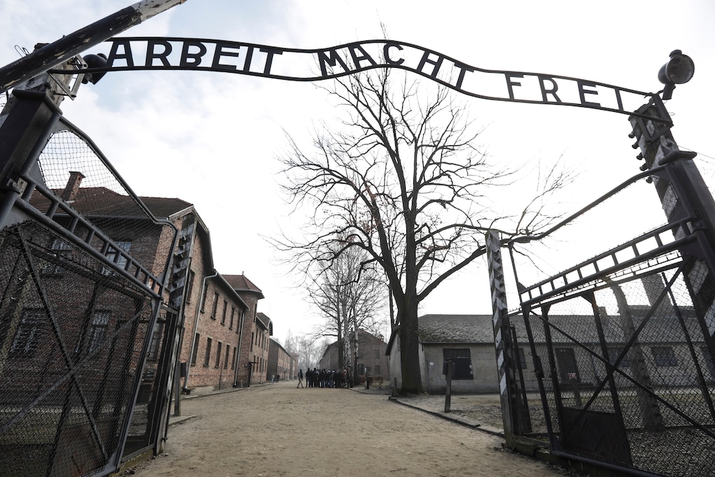 (Michael Sohn | AP) Entrance gate at the Nazi concentration camp Auschwitz-Birkenau is pictured in Oswiecim, Poland. 