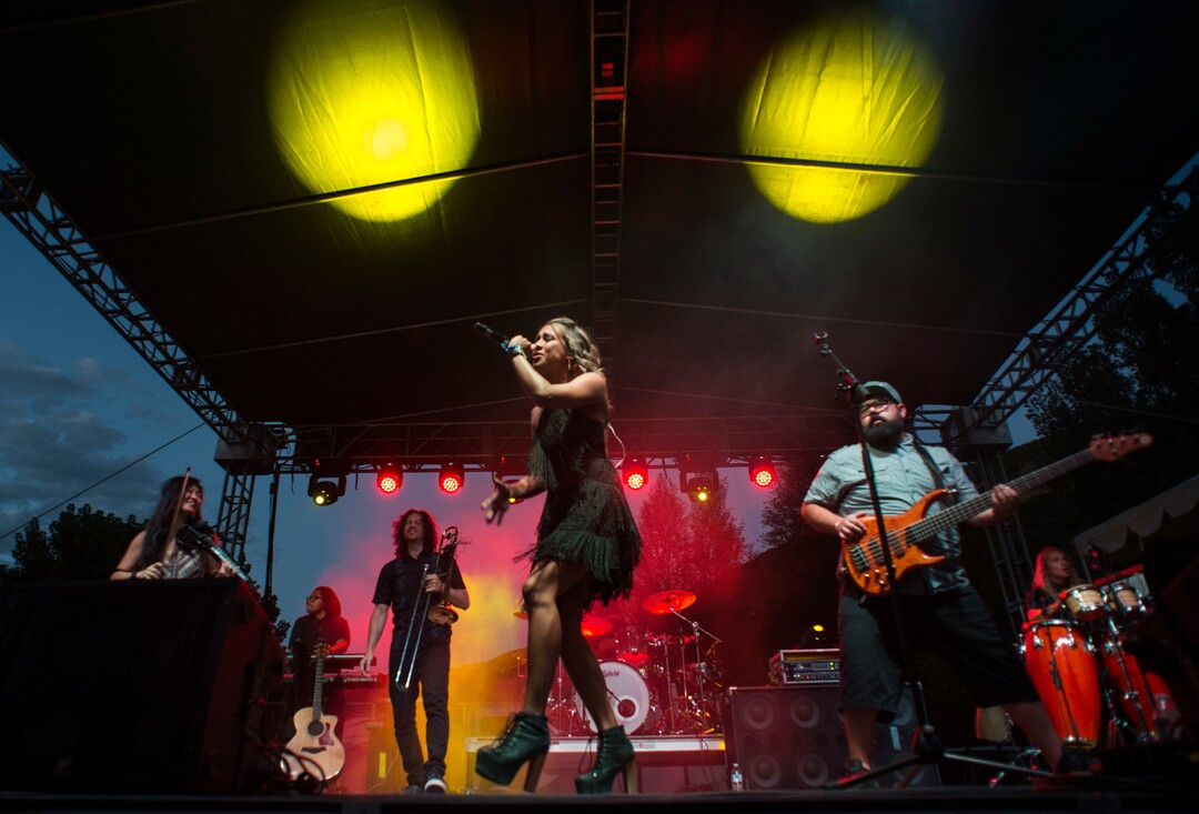 (Rick Egan  |  The Salt Lake Tribune)     Hirie performs at the Reggae Rise Up Festival at the Rivers Edge in Heber City, Friday, Aug. 24, 2018.