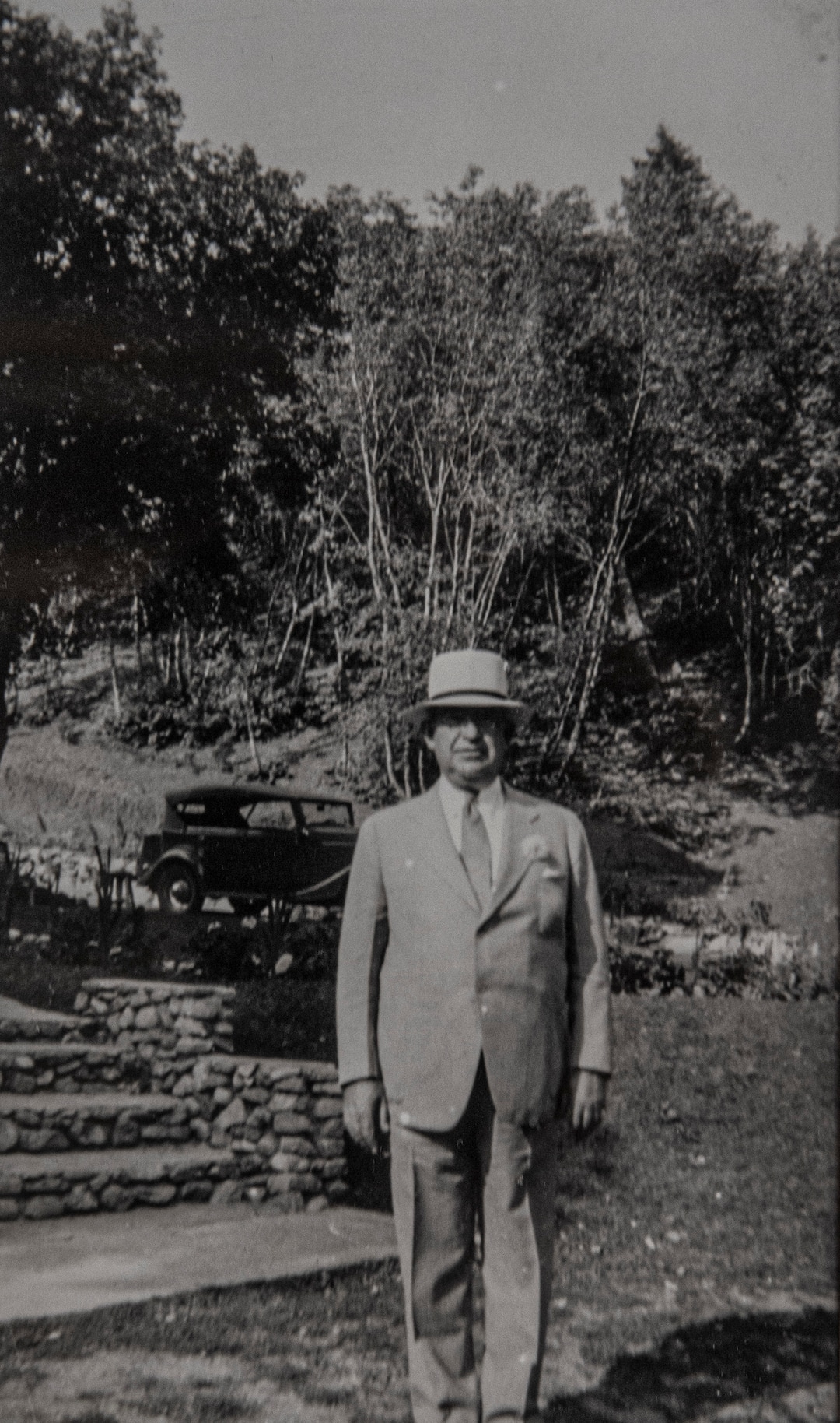 (Photo courtesy of Loghaven)     L.F. Rains the original owner of Log Haven, and the founder of Geneva Steel and a former member of the cast of the Metropolitan Opera. Photo circa 1920-1922