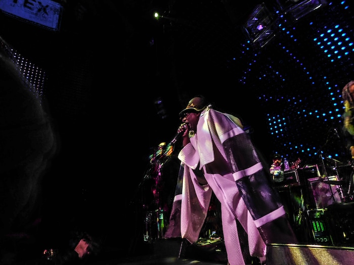 (Erin Alberty | The Salt Lake Tribune) George Clinton and Parliament Funkadelic perform for Outdoor Retailer show attendees at a party Jan. 25, 2018 in the Temple Nightclub in Denver.