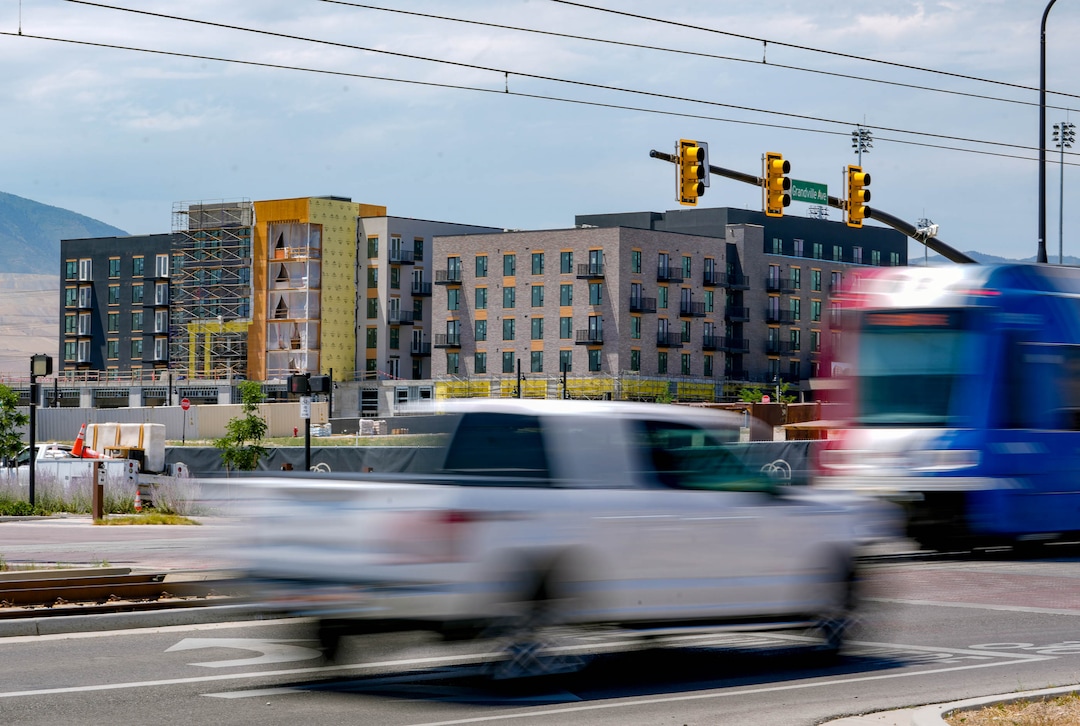 (Francisco Kjolseth | The Salt Lake Tribune) New development is pictured around The Ballpark at American First Square in South Jordan on Tuesday, July 21, 2026.