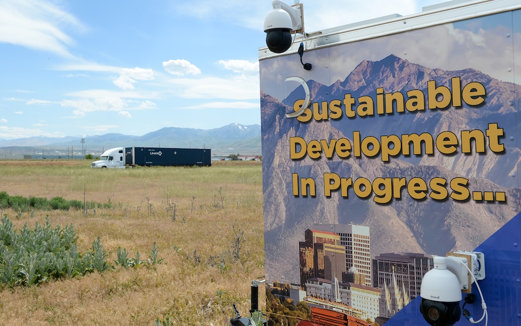 (Chris Samuels | The Salt Lake Tribune) A QuayChain observation trailer stands outside the Union Pacific Intermodal hub in Salt Lake City, Thursday, June 2, 2022.