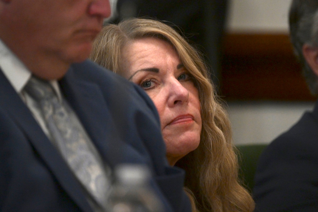 (Tony Blakeslee | EastIdahoNews.com via AP, Pool) Lori Vallow Daybell sits during her sentencing hearing at the Fremont County Courthouse in St. Anthony, Idaho, Monday, July 31, 2023. Vallow Daybell has been sentenced to life in prison without parole Monday in the murders of her two youngest children and a romantic rival. The case has included bizarre claims that her son and daughter were zombies and that she was a goddess sent to usher in the Biblical apocalypse.