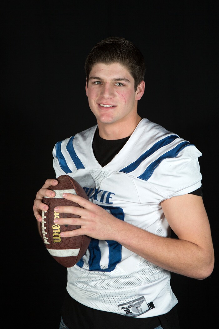 (Jud Burkett  |  for The Salt Lake Tribune) Dixie High School's Tyson Fisher poses for a portrait St. George, Saturday, Dec. 16, 2017.