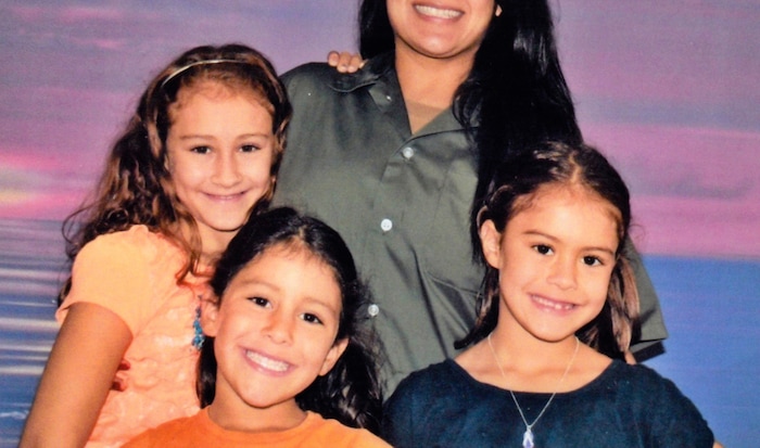 (Courtesy Sundance Institute) Cynthia Shank (top), a woman sentenced to 15 years in prison for her tangential involvement in an ex-boyfriend's drug crime, is seen here in a family photo with her daughters, Autumn, Ava and Annalis, in a moment from Rudy Valdez' "The Sentence," which will screen in the U.S. Documentary competition of the 2018 Sundance Film Festival.
