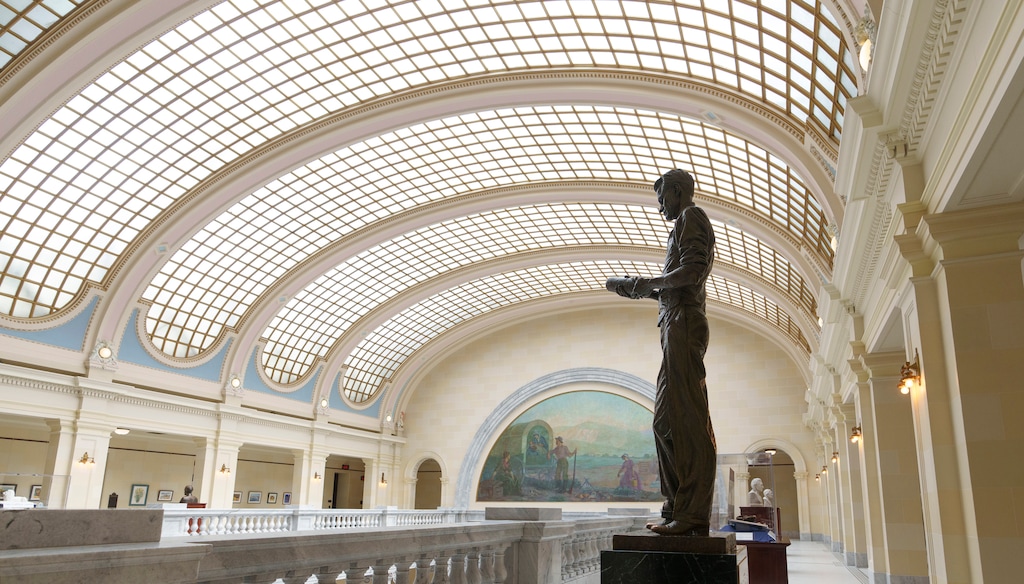 (Leah Hogsten | The Salt Lake Tribune)  The statue of Philo T. Farnsworth, Thursday, February 23, 2023. This statue of Farnsworth was given to the National Statuary Hall Collection by Utah in 1990.