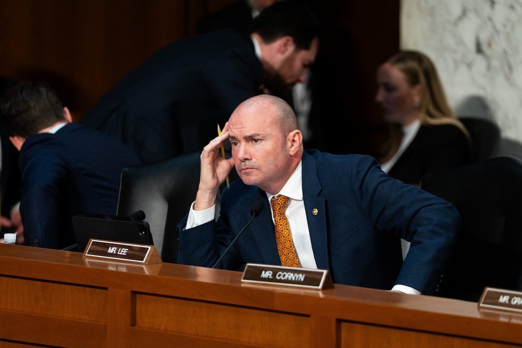 (Allison Robbert | AP) Sen. Mike Lee, R-Utah, as seen at an oversight hearing before the Senate Judiciary Committee, on Capitol Hill in Washington, Tuesday, Oct. 7, 2025.
