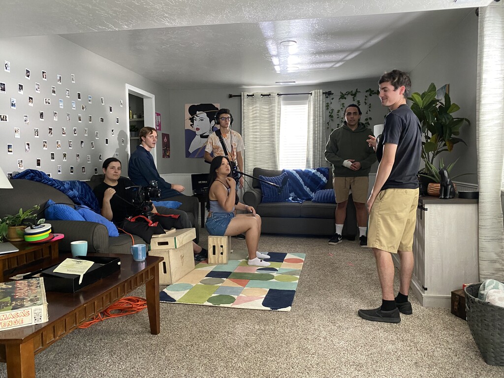 (Lily Heller) A photo on set of "Kalamasa's Revenge," an indie horror film created by a team of Brigham Young University and Utah Valley University graduates.