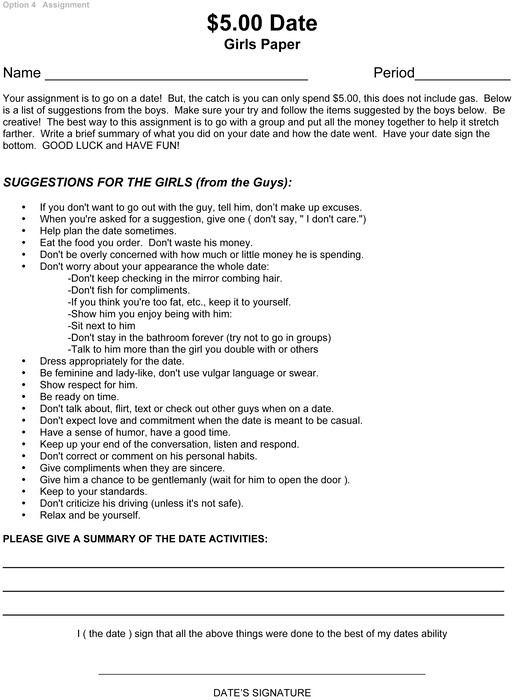 | Courtesy Utah Education Network
A dating assignment.
