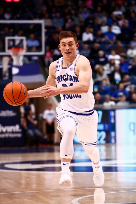 (Tabitha Sumsion  |  BYU Photo)  BYU guard McKay Cannon in action against Illinois State at the Marriott Canter on Wednesday, Dec. 6, 2017, in Provo, Utah.