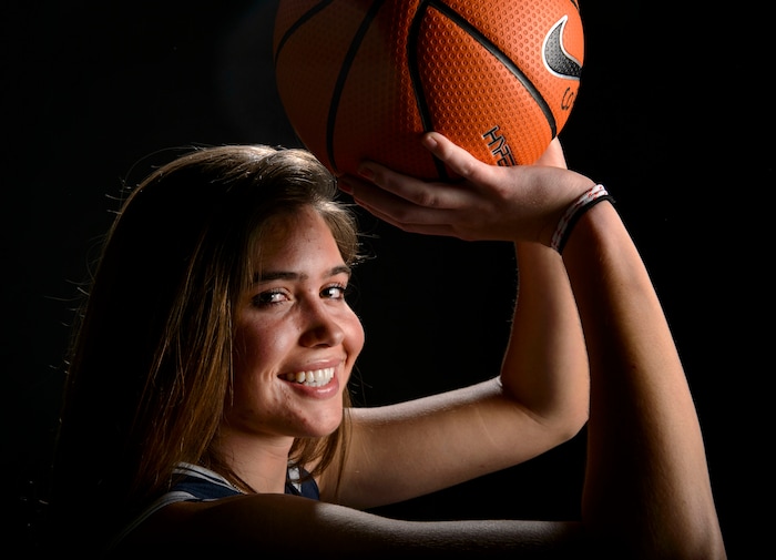 (Steve Griffin  |  The Salt Lake Tribune)  Prep basketball Kemery Martin, Corner Canyon, in the Salt Lake Tribune studio in Salt Lake City Tuesday April 10, 2018.