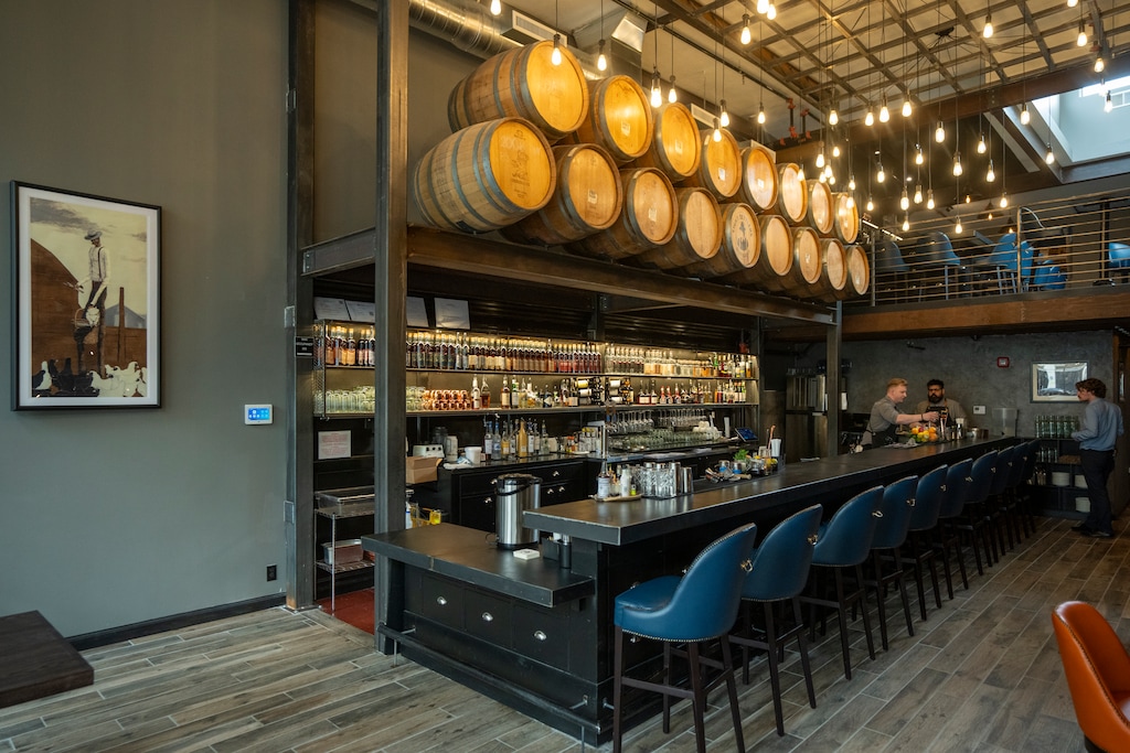 (Rick Egan | The Salt Lake Tribune) Eight Settlers Lounge at Exchange Place, on Friday, March 27, 2026.