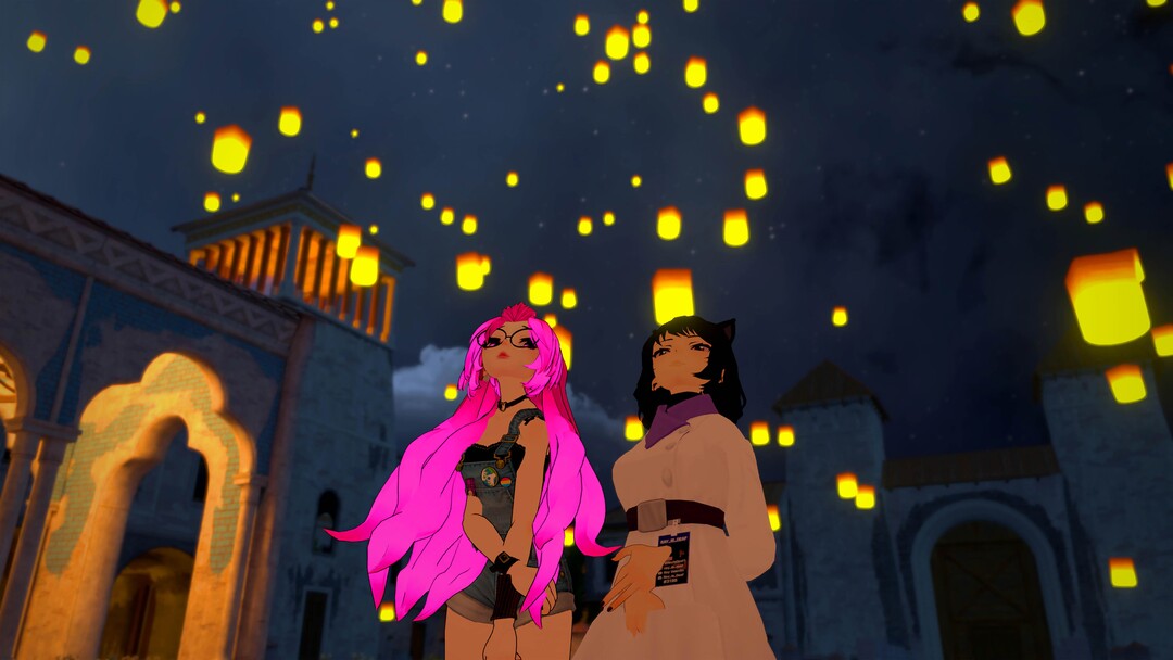 (Joe Hunting  |  Sundance Institute) People gather in VRChat in an image from the British documentary "We Met in Virtual Reality," directed by Joe Hunting, an official selection of the World Cinema Documentary competition at the 2022 Sundance Film Festival.