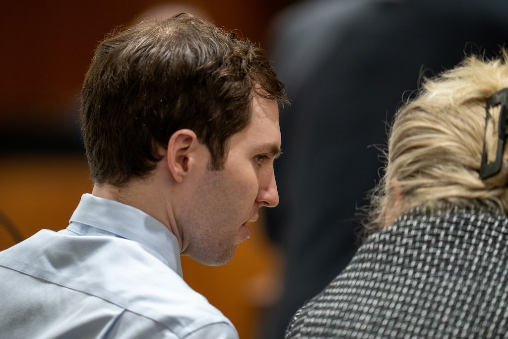 (Trent Nelson  |  The Salt Lake Tribune) Tyler Robinson in 4th District Court in Provo on Friday, April 17, 2026 during a hearing for Robinson, accused in the fatal shooting of Charlie Kirk.