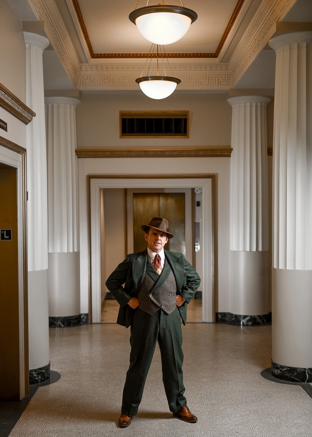 (Francisco Kjolseth  |  The Salt Lake Tribune)  Robert Creighton, actor who is writer, composer and star of "Cagney: The Musical," opening in September at Pioneer Theatre - where it is worshipping for a Broadway run, is photographed at The Wave in Salt Lake City.