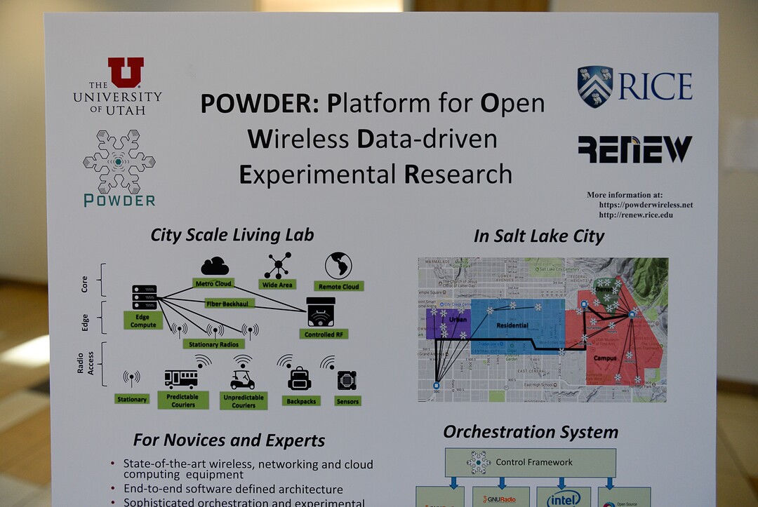 (Francisco Kjolseth  |  The Salt Lake Tribune)  Downtown Salt Lake City will become a "testbed" for the next generation of wireless technology, with nodes set up from West Temple to the University of Utah for wireless signals - a place where researchers can test data transfers, sensors for self-driving cars, and other new tech in an open urban environment.