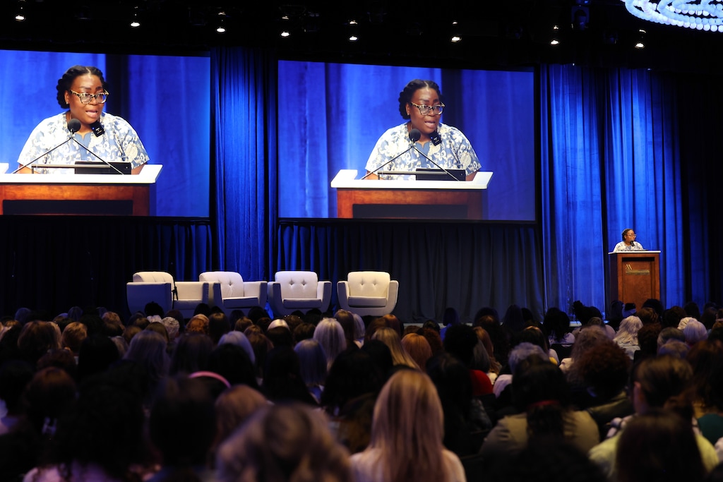 (The Church of Jesus Christ of Latter-day Saints) Tracy Y. Browning of the Primary General Presidency speaks at the “Onward, Ever Onward” United States Northeast Area Women’s Conference on May 30, 2026