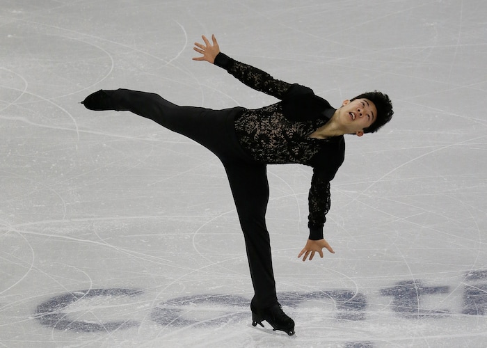 Nathan Chen of the United States competes in the Men Short Program at the ISU Four Continents Figure Skating Championships in Gangneung, South Korea, Friday, Feb. 17, 2017. (AP Photo/Ahn Young-joon)