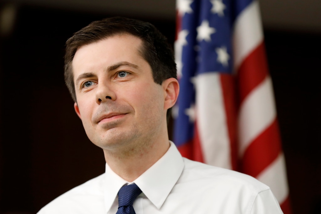 2020 Democratic presidential candidate South Bend Mayor Pete Buttigieg speaks during a town hall meeting, Tuesday, April 16, 2019, in Fort Dodge, Iowa. (AP Photo/Charlie Neibergall)