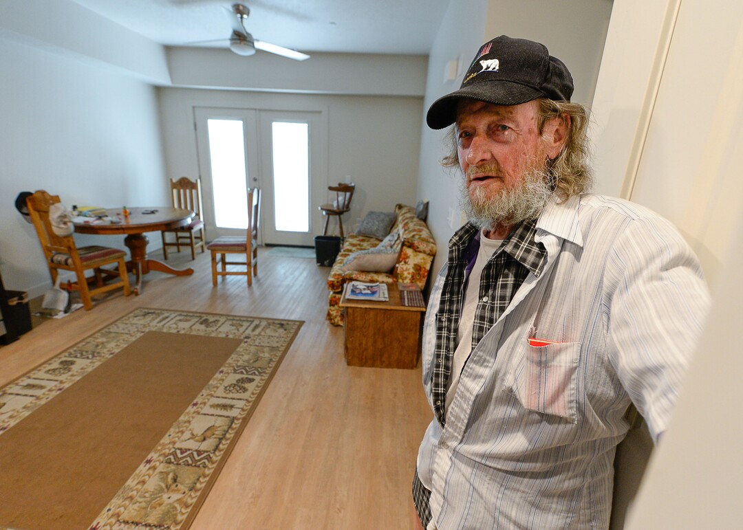 (Francisco Kjolseth  |  The Salt Lake Tribune)  Richard Dornik, 74, who used to be homeless in Salt Lake talks about his one bedroom place at Sharon Gardens Apartments in South Salt Lake, where he has lived for the last year and a half. Out of the 58 one bedroom units provided, 45 are for low income people with the 13 remaining at the market rate cost in an effort to help find solutions to the homeless problem. As three homeless resource centers come online to replace the existing downtown community shelter, which is slated for closure in September of 2019, community leaders are encouraging Salt Lake area landlords to making units available to people who have been homeless in an effort to move people into stable housing. 