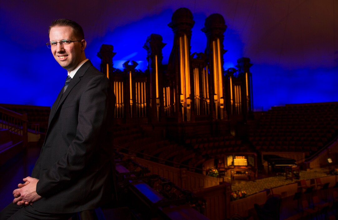 (Leah Hogsten  |  The Salt Lake Tribune) "This was a dream come true that I never thought was ever actually going to happen, " said Brian Mathias, who was hired in January 2018 to become one of four full-time organists for the Mormon Tabernacle Choir. Christiansen is pictured with the Mormon Tabernacle Choir organ, Thursday, March 1, 2018. 