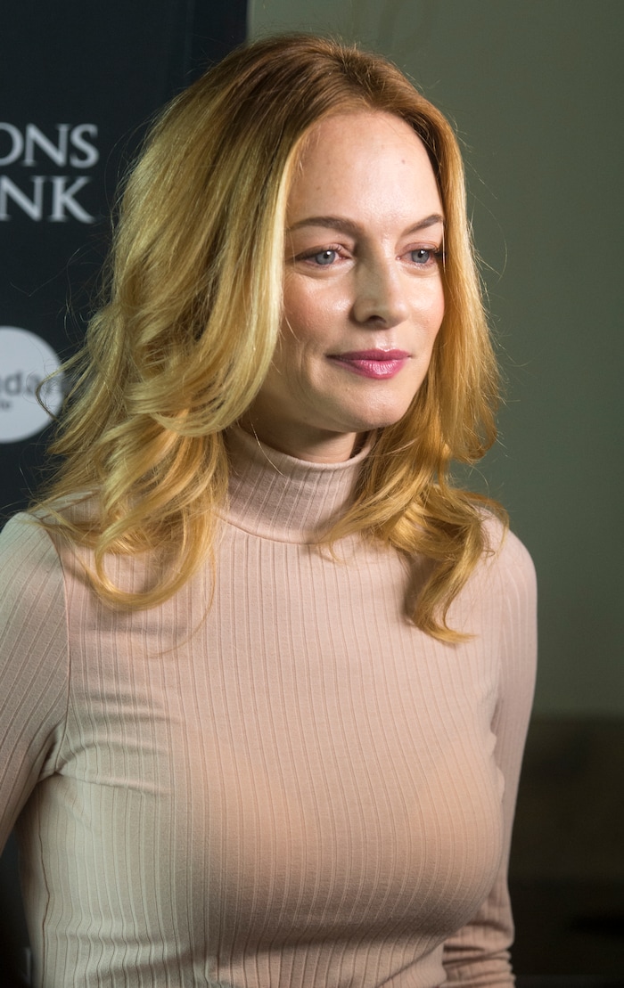 (Rick Egan  |  The Salt Lake Tribune)   Actor Heather Graham headlined the 2018 Sundance Film Festival Utah Women’s Leadership Celebration in Park City on Thursday, Jan. 25, 2018.