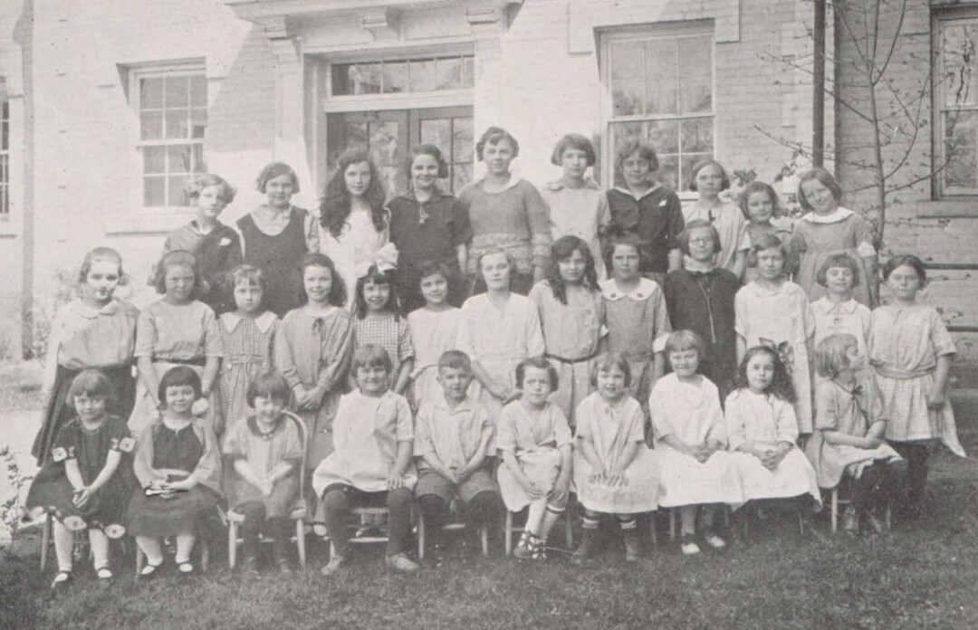 (Courtesy of Rowland Hall)  Elementary school students, circa 1923.