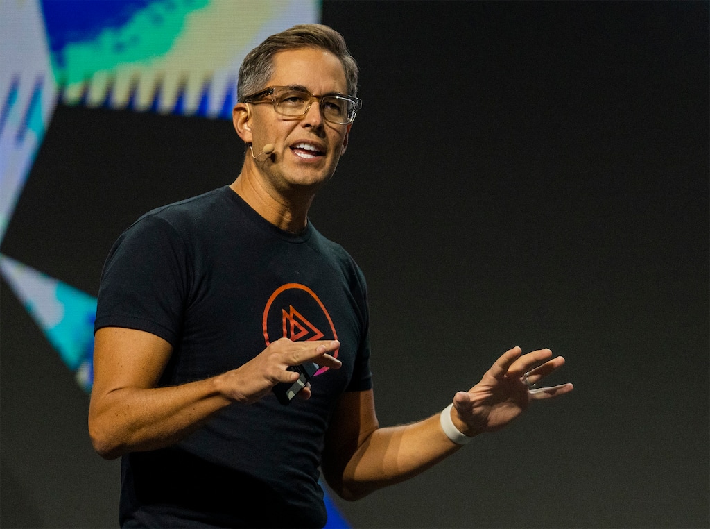 (Rick Egan | The Salt Lake Tribune)  Aaron Skonnard, seen here at the Silicon Slopes Summit in 2022, has stepped down as CEO of Pluralsight, the Draper-based technology workforce development company he co-founded.