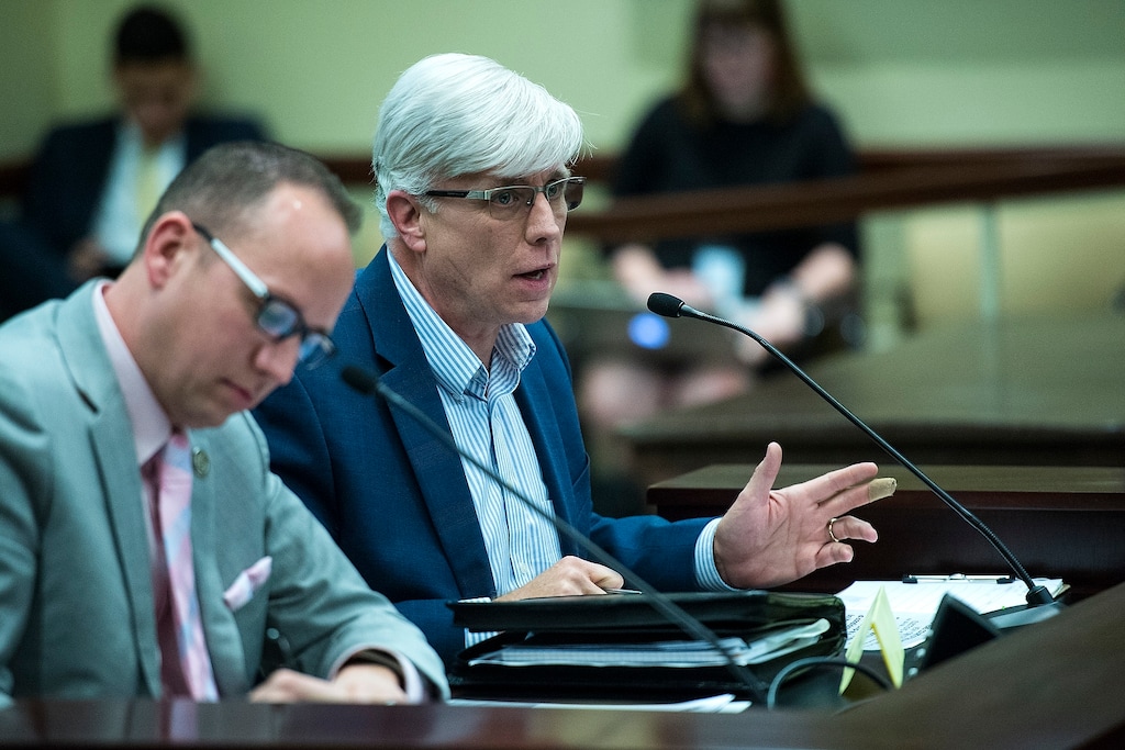 (Chris Detrick | The Salt Lake Tribune) Phill Wright speaks about HB68 during a House Government Operations Standing Committee meeting at the Utah Capitol Tuesday, January 30, 2018.