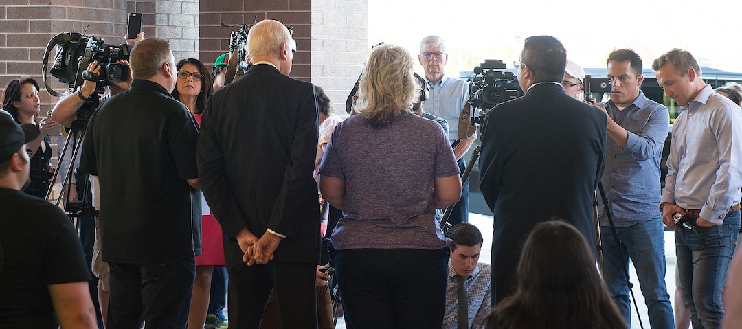 Leah Hogsten  |  The Salt Lake Tribune"He's suffering right now and they won't treat him," said Laurie Holt about the condition of her son, Josh Holt, as a result of his July 3rd, 6 to 8-foot fall off his prison bunk bed. With her husband Jason Holt, U.S. Senator Orrin Hatch, and her attorney Carlos Trujillo at her side, Holt said Josh suffered a concussion and believe his back is fractured. Josh Holt has spent a year in a Venezuelan prison, where his family says he is being used as a "political pawn." Holt, a former missionary with The Church of Jesus Christ of Latter-day Saints and a Riverton native, was arrested onÊJune 30, 2016. He had traveled to Venezuela to marry Thamara Caleno, a fellow Mormon he'd met online last January while looking for someone to practice Spanish with.
