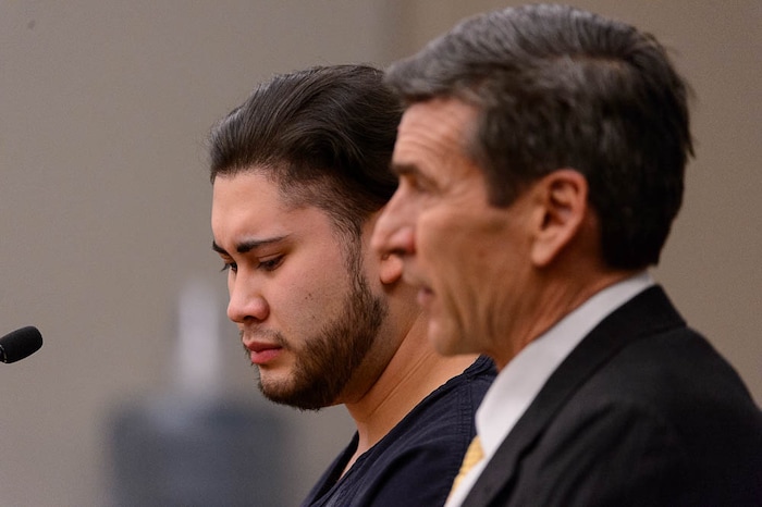 (Trent Nelson | The Salt Lake Tribune)  Abraham Miranda at his sentencing in Salt Lake City, Thursday December 21, 2017. Miranda, 19, pleaded guilty to manslaughter counts for a February crash that killed two of his West High School classmates and critically injured a pregnant woman and her baby.