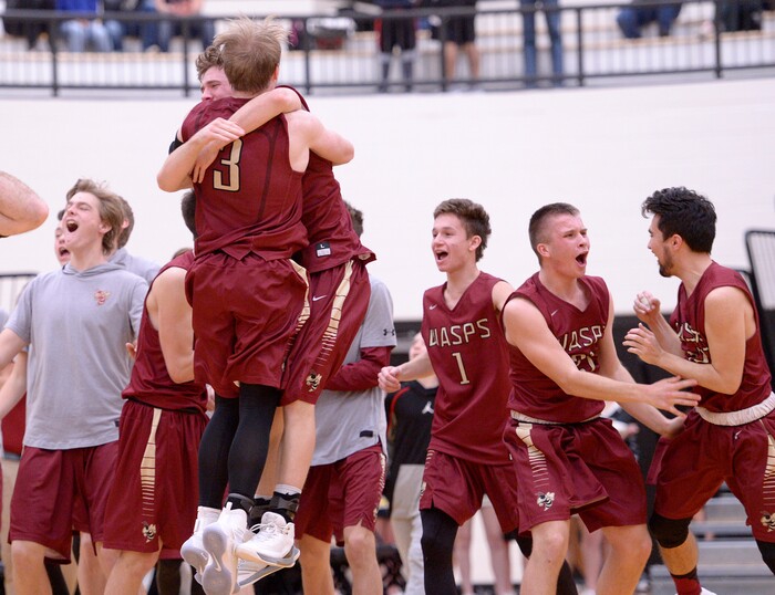 (Leah Hogsten  |  The Salt Lake Tribune) Juab High School boys' basketball team defeated Summit Academy 61-58 during their 3A State tournament game in Heber  Saturday, Feb. 16, 2018.