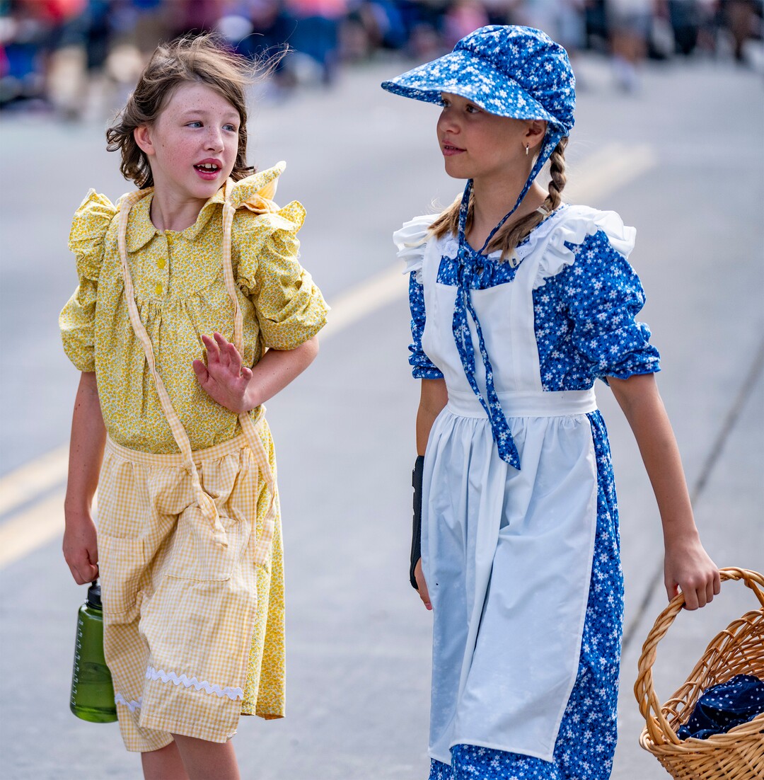 (Rick Egan | The Salt Lake Tribune) Elli and Kate Allred dress up for the Days of '47 Parade in Salt Lake City on Thursday, July 24, 2025.