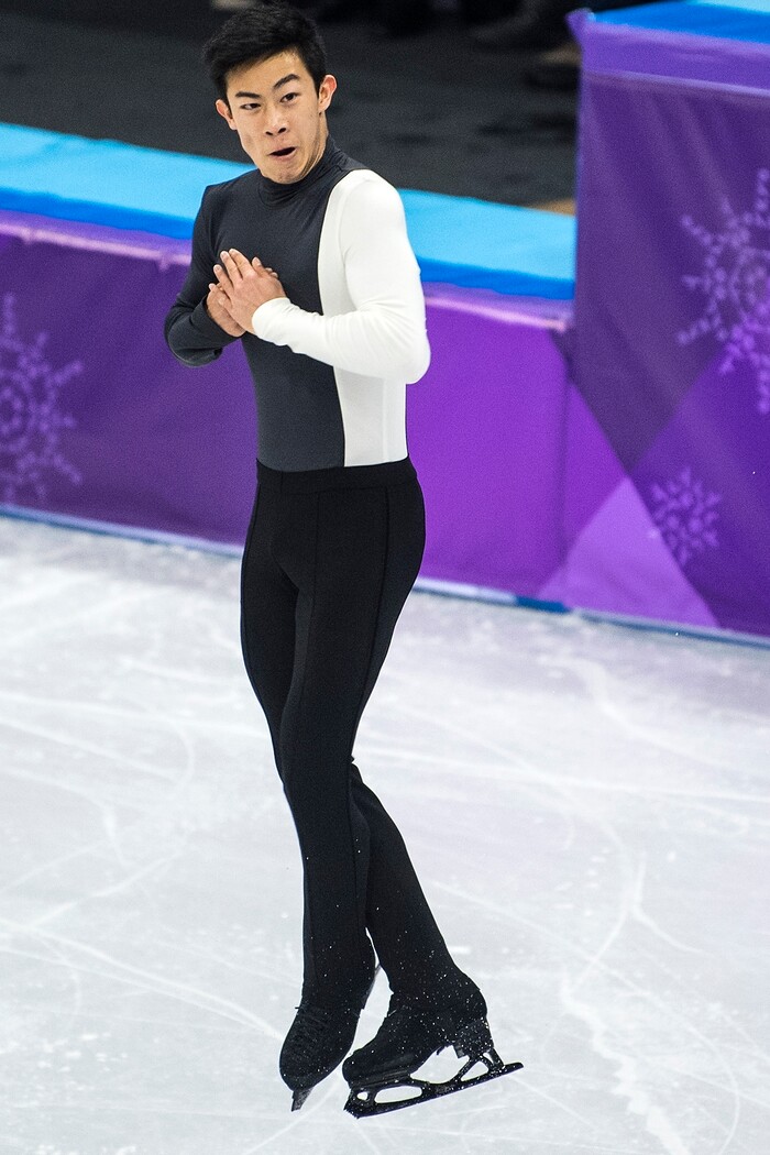 (Chris Detrick  |  The Salt Lake Tribune)  Salt Lake City's Nathan Chen competes in the Men Single Skating Short Program at Gangneung Ice Arena during the Pyeongchang 2018 Winter Olympics Friday, Feb. 16, 2018. Chen finished with a score of 82.27.
