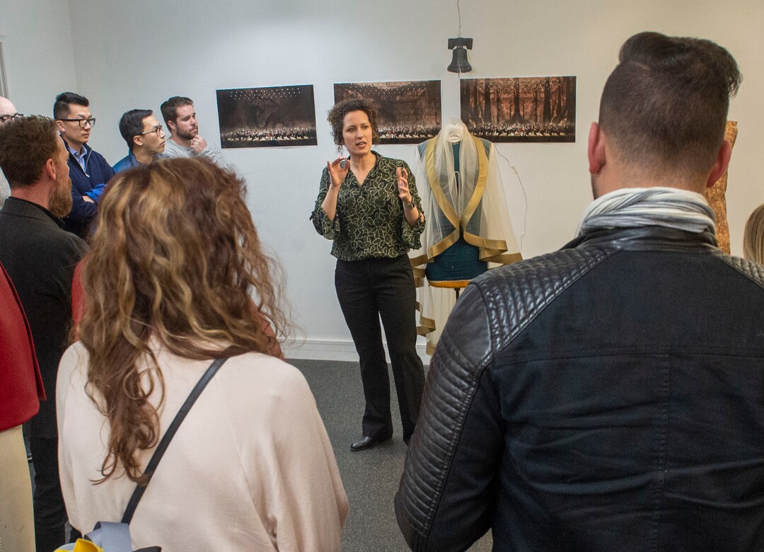 (Rick Egan  |  The Salt Lake Tribune)  Utah Opera stage director Crystal Munich talks about the digital projections that will transform Abravanel Hall for the next production, during a preview event for "Norma," at the Utah Opera Production Studios, Monday, April 15, 2019.