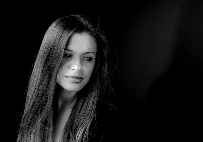 (Steve Griffin  |  The Salt Lake Tribune) BYU music student Nadia Khristean in the Salt Lake Tribune studio in Salt Lake City Wednesday August 2, 2017. Khristean performs songs and makes accompanying YouTube videos in partnership with local charities and cause-oriented organizations. She has made videos for such issues as refugee awareness, suicide prevention, homelessness, foster care and veterans affairs.  