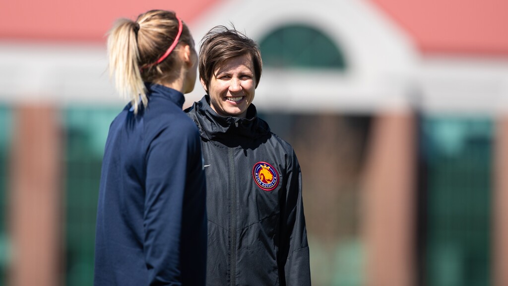 (Photo courtesy of Utah Royals FC) 
The Utah Royals, guided by interim coach Amy LePeilbet, right, finished their season with a 2-0 loss to the OL Reign on Saturday night in Tacoma, Wash.