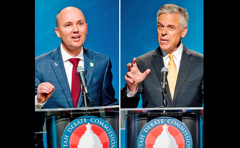 (File photo composite | The Salt Lake Tribune) Then-Lt. Gov. Spencer Cox and former Gov. Jon Huntsman faced off in a Republican primary election last year for the GOP nomination. Cox ultimately prevailed in the race, which has sparked a number of bills moving their way through the state legislative session.