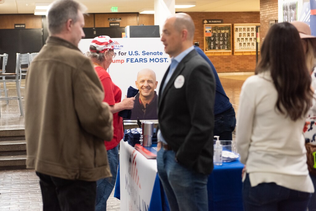 (Briana Scroggins | Special to The Tribune) 
Utah independent U.S. Senate candidate Evan McMullin says he opposes the Supreme Court overturning Roe v. Wade. He was in favor of the Court reversing the decision during his 2016 presidential campaign.