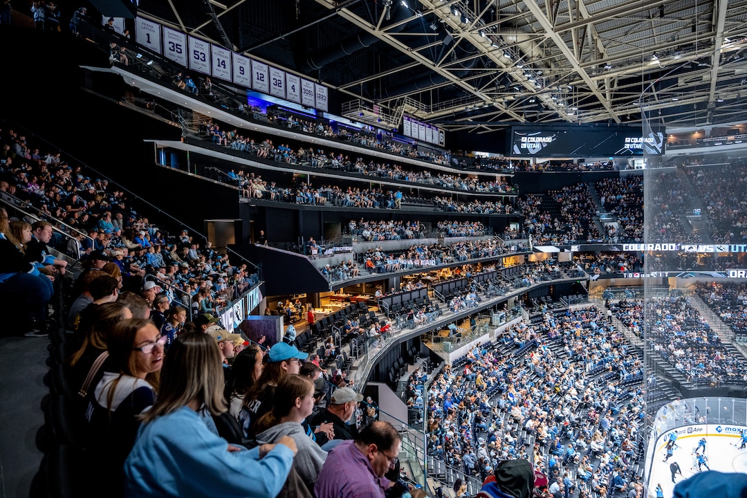 (Trent Nelson  |  The Salt Lake Tribune) The Utah Mammoth host the Colorado Avalanche, NHL hockey in Salt Lake City on Saturday, Sept. 26, 2026.