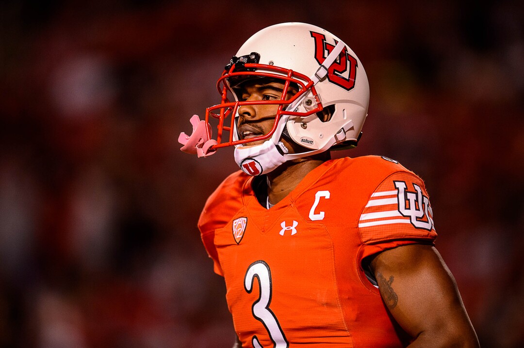 (Trent Nelson | The Salt Lake Tribune)  Utah Utes quarterback Troy Williams (3) runs off the field after a third down play as the University of Utah hosts Stanford, NCAA football at Rice-Eccles Stadium in Salt Lake City Saturday October 7, 2017.