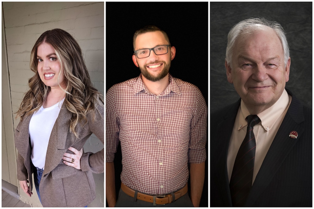 Candidates for Midvale mayor, from left: Amanda Hollingsworth; Marcus Stevenson; and current Mayor Robert Hale.